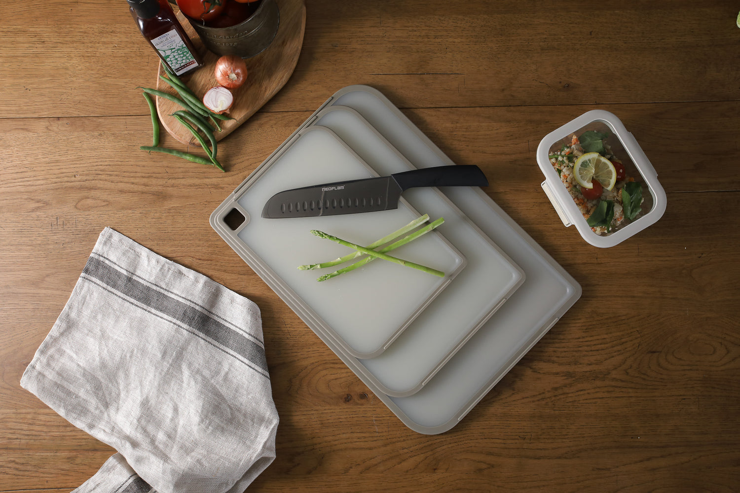 1pc Tpr Cutting Board, Antimicrobial And Anti-mold, Portable, Thick,  Household Double-sided Round Cutting Board