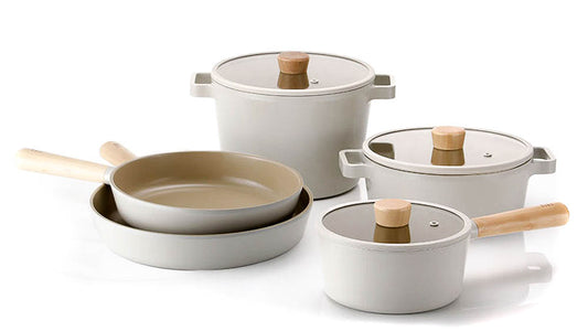 Beautiful new Neoflam pot and pans set available now on @chefwan